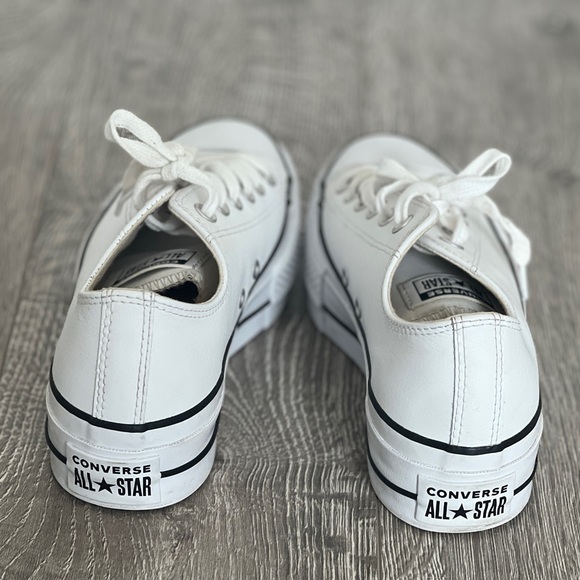 Converse White Chuck Taylor All Star Lift Platform Leather - Picture 6 of 8